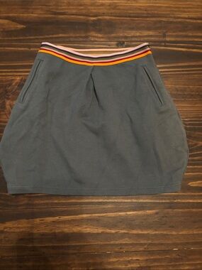 Imoga skirt gray green stripe band 8a